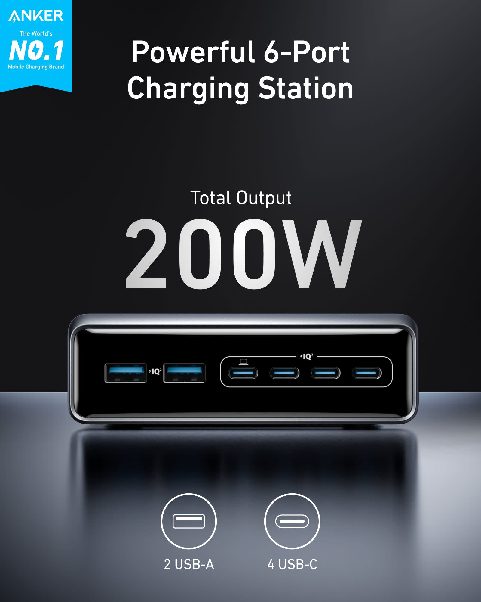 Anker Prime Charger (200W, 6 Ports, GaN) image 10 3