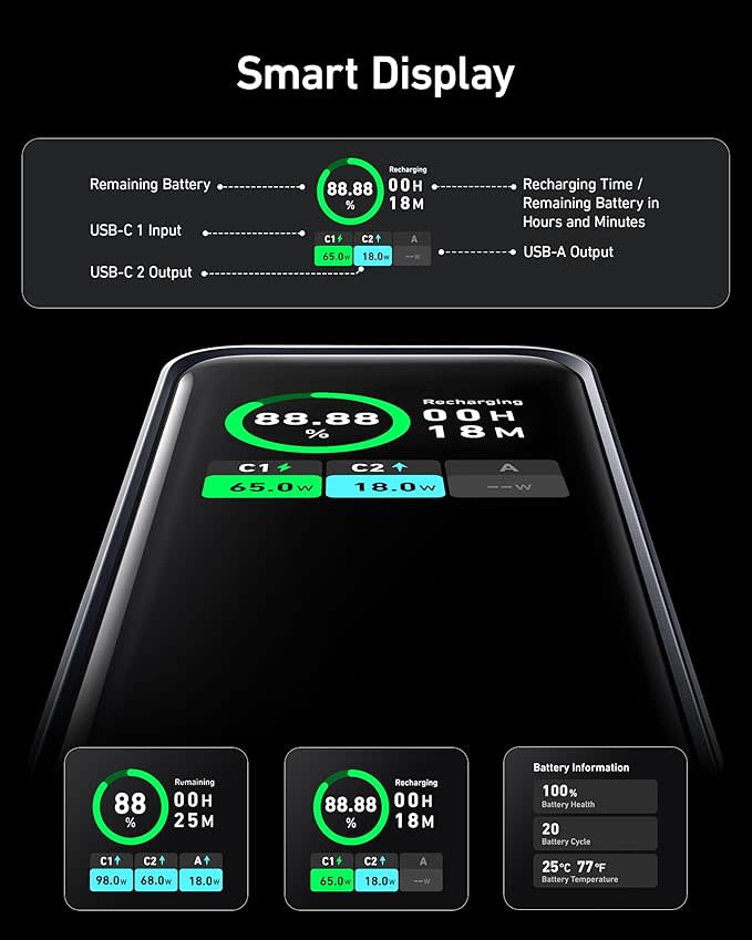 Anker Prime Power Bank (20K, 200W) image 10 7