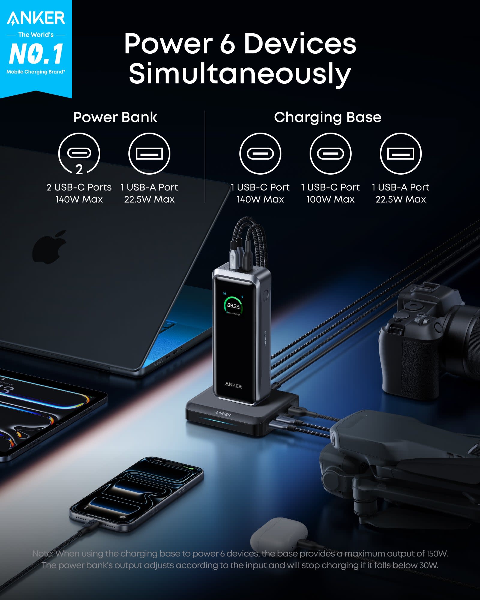 Anker Prime Power Bank (26K, 300W) with Charging Base image 10 3
