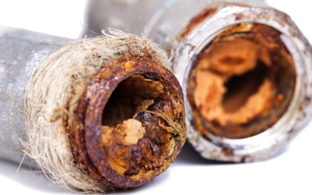 deteriorating galvanized pipes