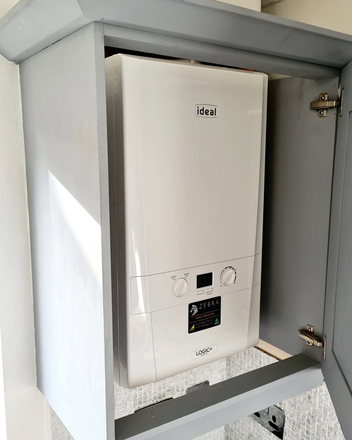 Ideal Logic+ boiler installed by Zebra Plumbing and Heating