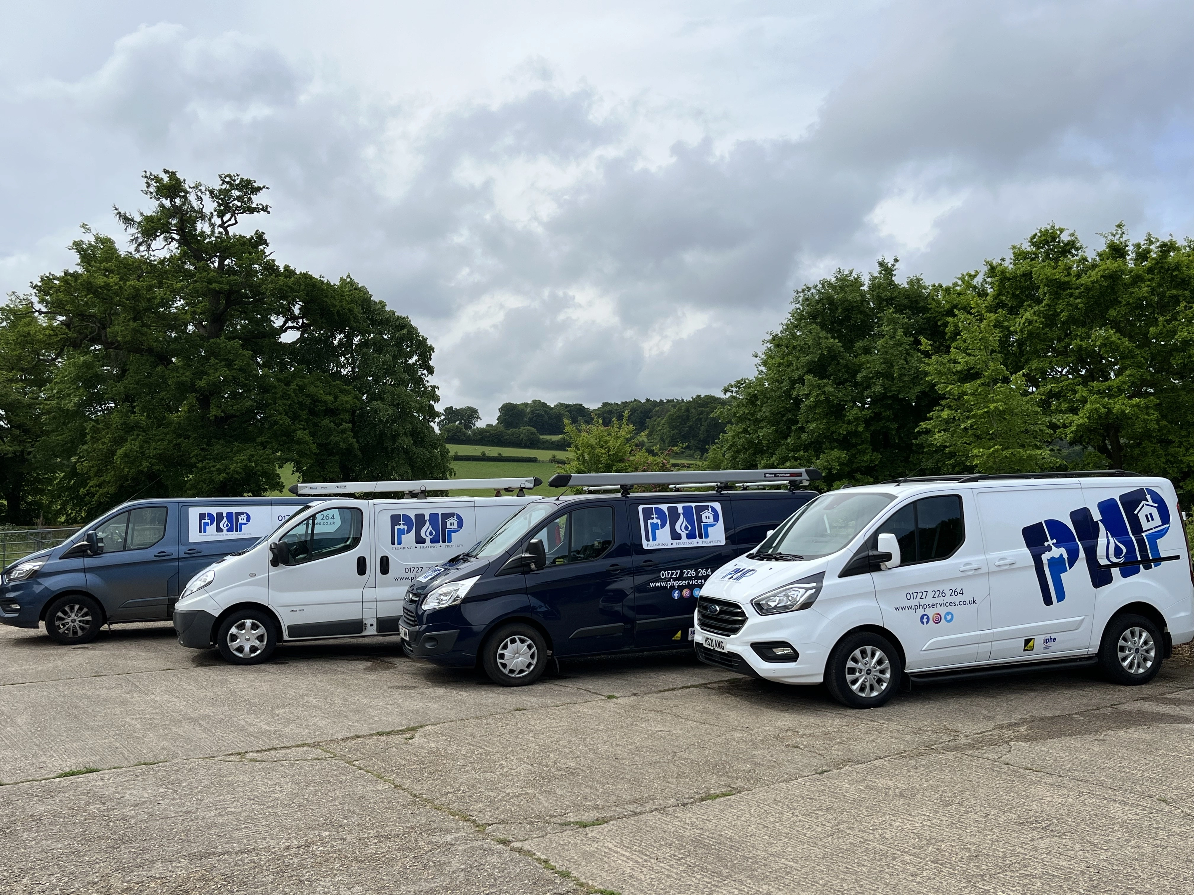 PHP Services vans — Gas Safe registered heating engineers serving St Albans and Hertfordshire