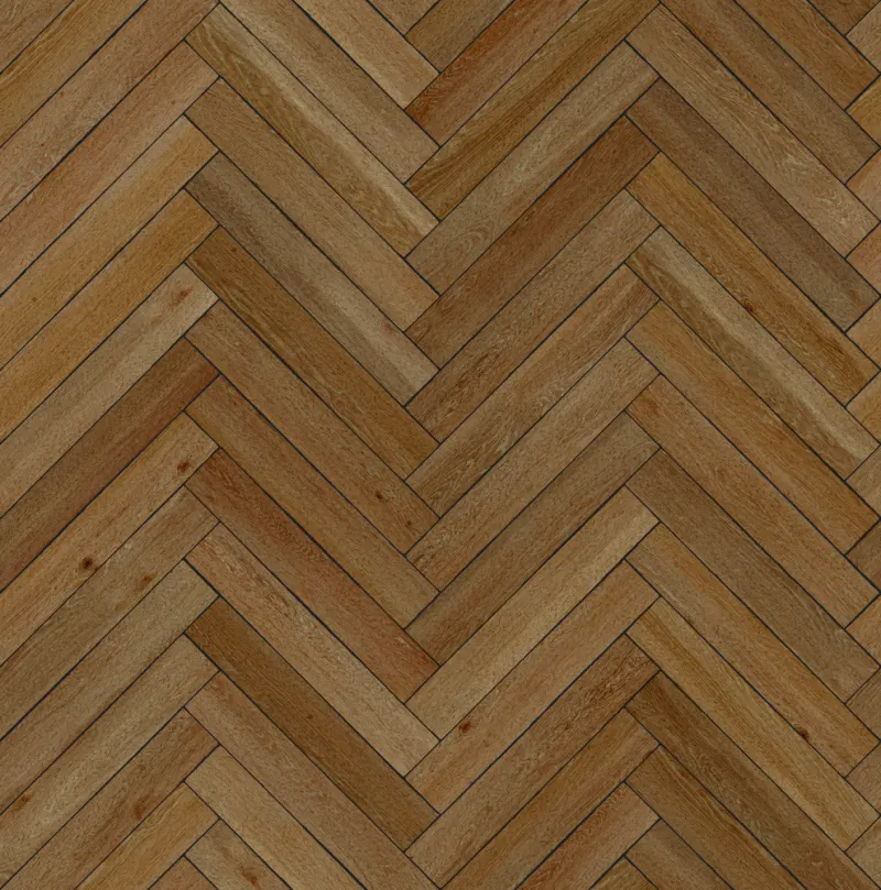 Herringbone pattern flooring installation