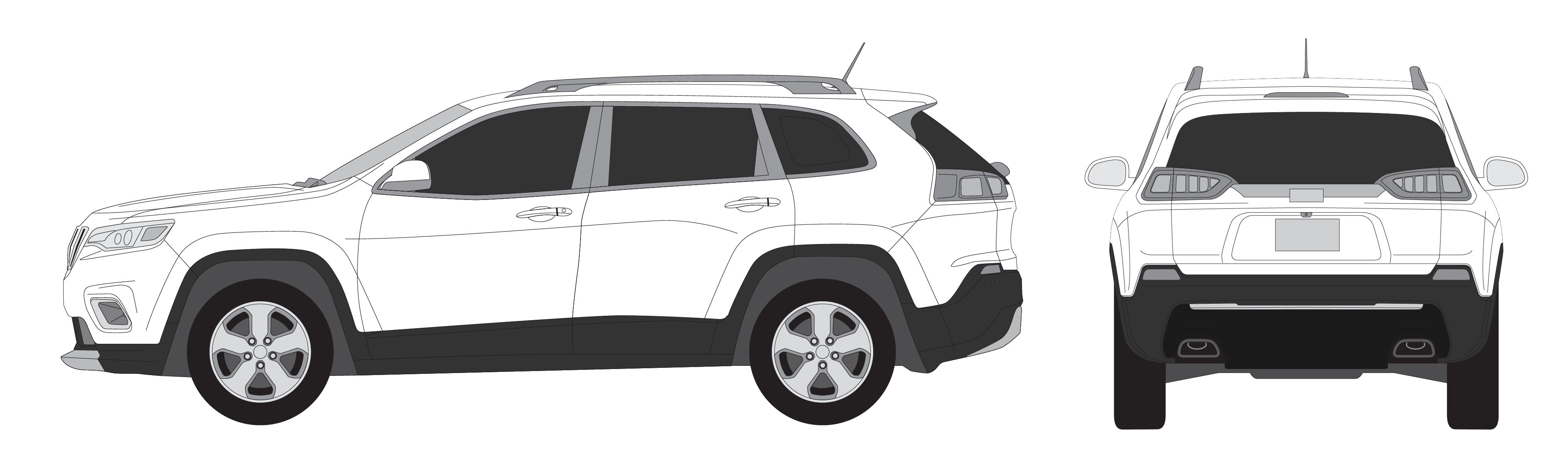 Jeep Grand Cherokee — blank vehicle template