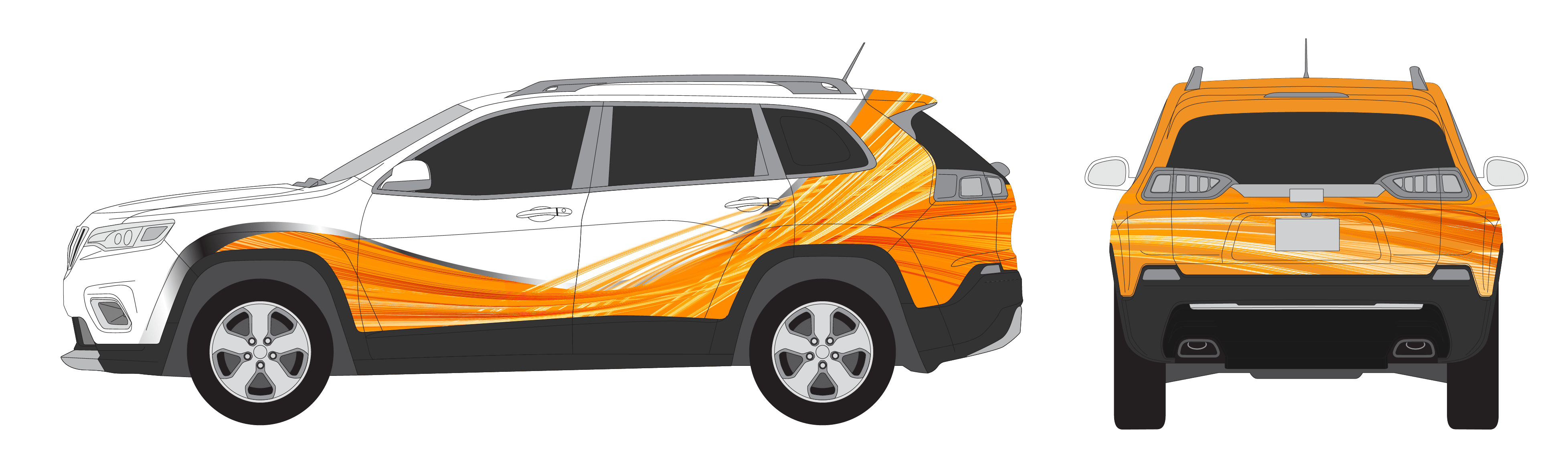 Jeep Grand Cherokee — wrap graphics applied