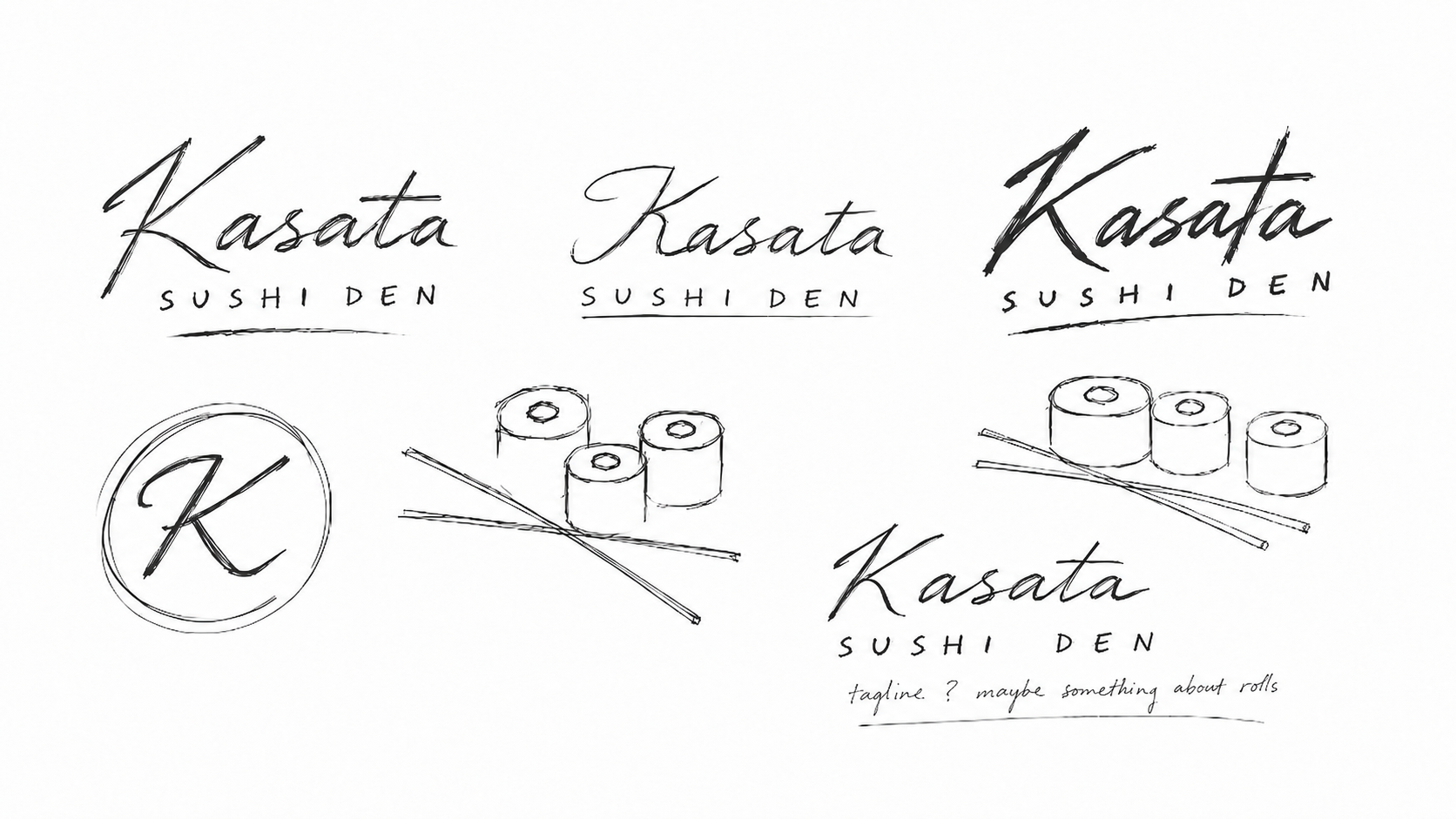 Logo sketch iterations