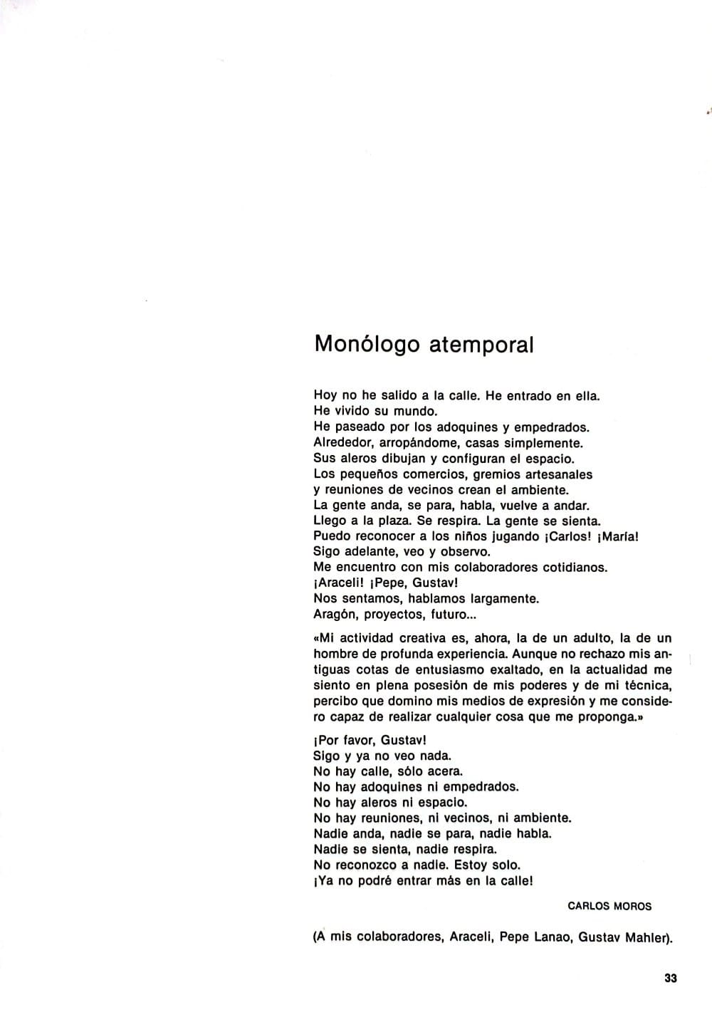 Monólogo Atemporal