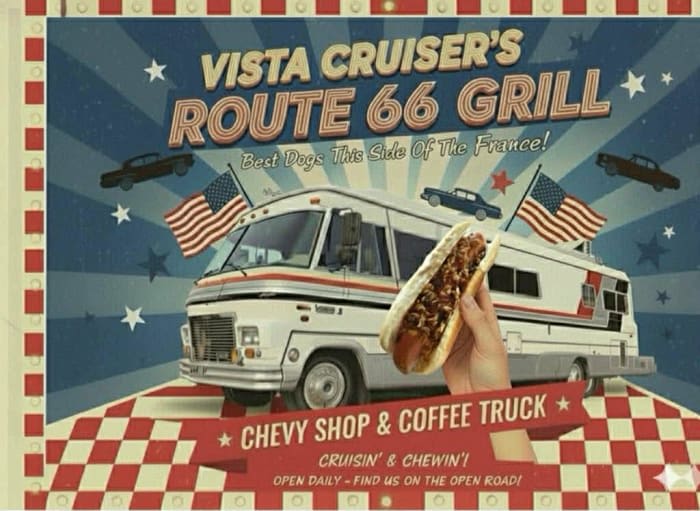 Univers vintage Chevy Shop & Coffee Truck — Route 66 Grill