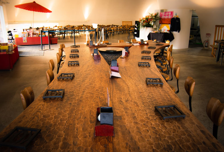 Restaurant with custom built wood chairs