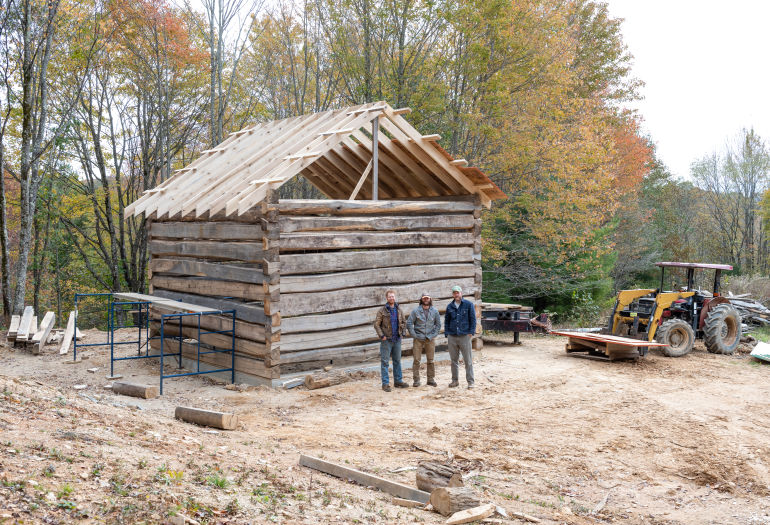 Wooden barn built by Mountain Works Sustainable Development