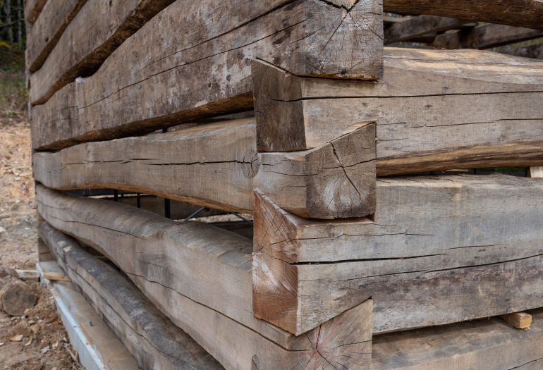 Wooden barn built by Mountain Works