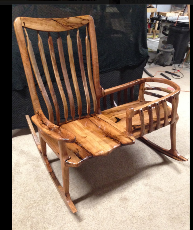 rocking chair and crib