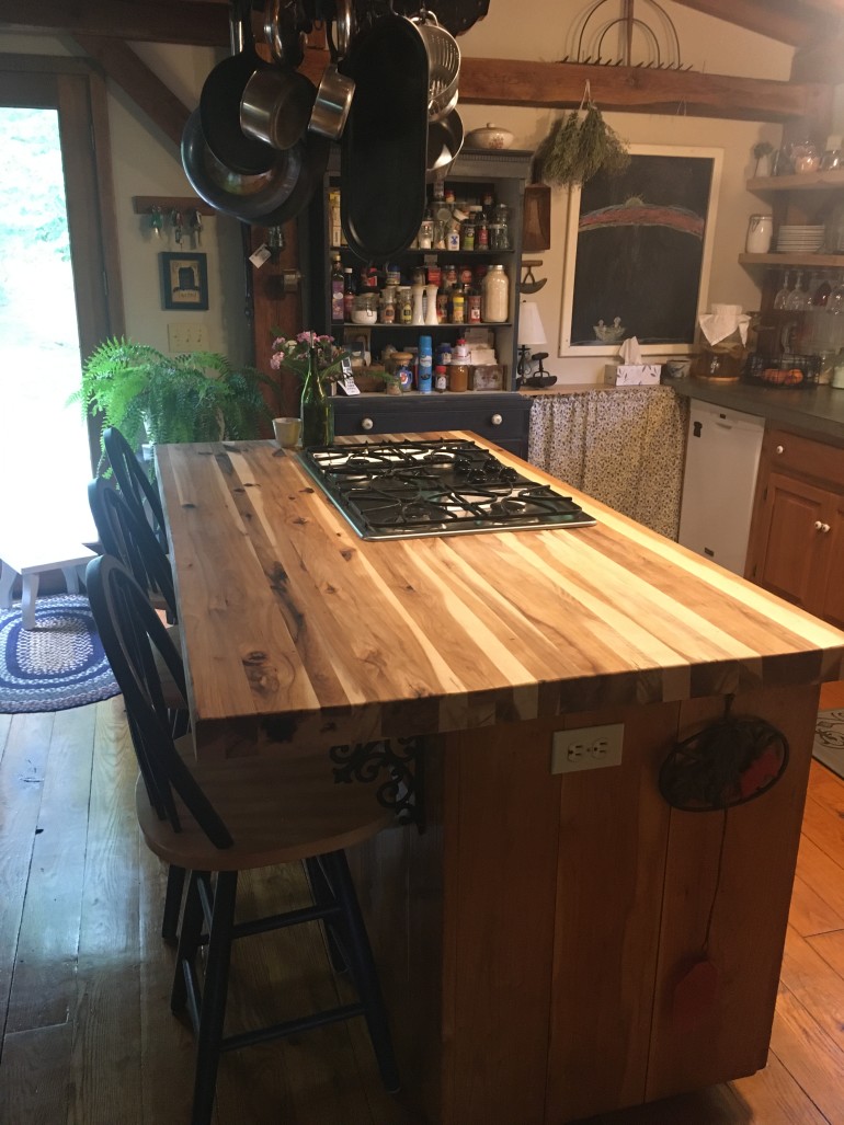 Hickory Butcher Block Kitchen Island Top | Wood-Mizer Personal Best Contest