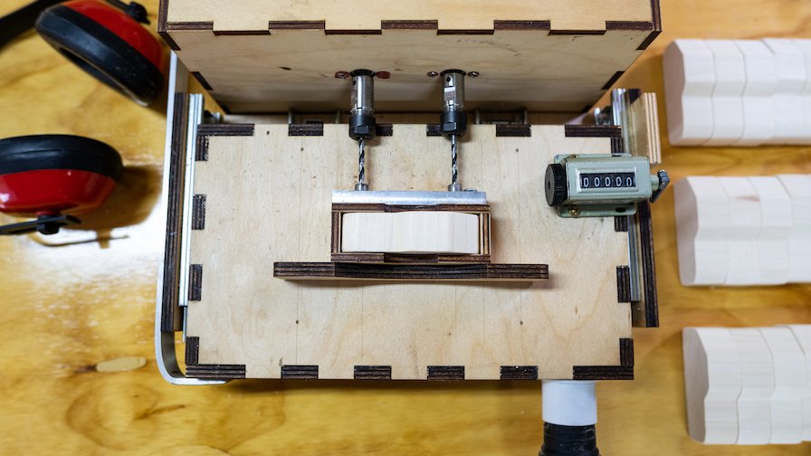 A custom-made axle jig