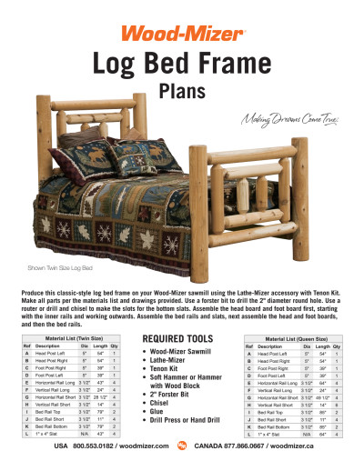 Log Bed Frame Plans