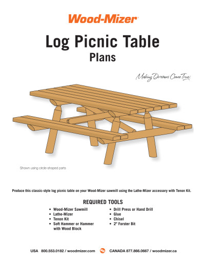 Log Picnic Table Plans