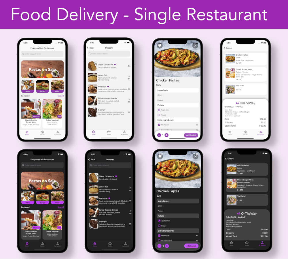 6 App UI Templates for MAUI and Xamarin: E-Commerce 1 & 2, Blog, Food Delivery Multi & Single, Movie - 5