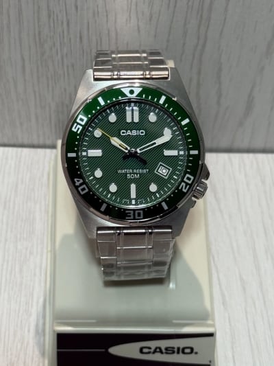 Reloj Casio MTD Verde 135d-3avdf, original con garantía