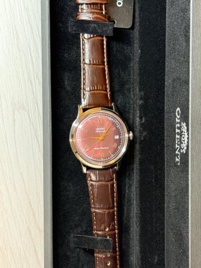 Reloj Orient Bambino Automatico Dial Romano Bordo, original con garantía