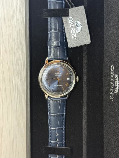 Reloj Orient Bambino Automatico Dial Romano Azul, original con garantía