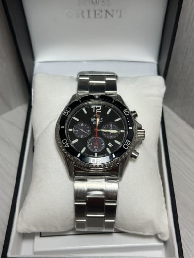 Reloj Orient Sports Mako Solar Chronograph RA-TX0202B10B, original con garantía