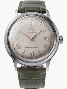 Bambino Cuero Verde Dial Gris