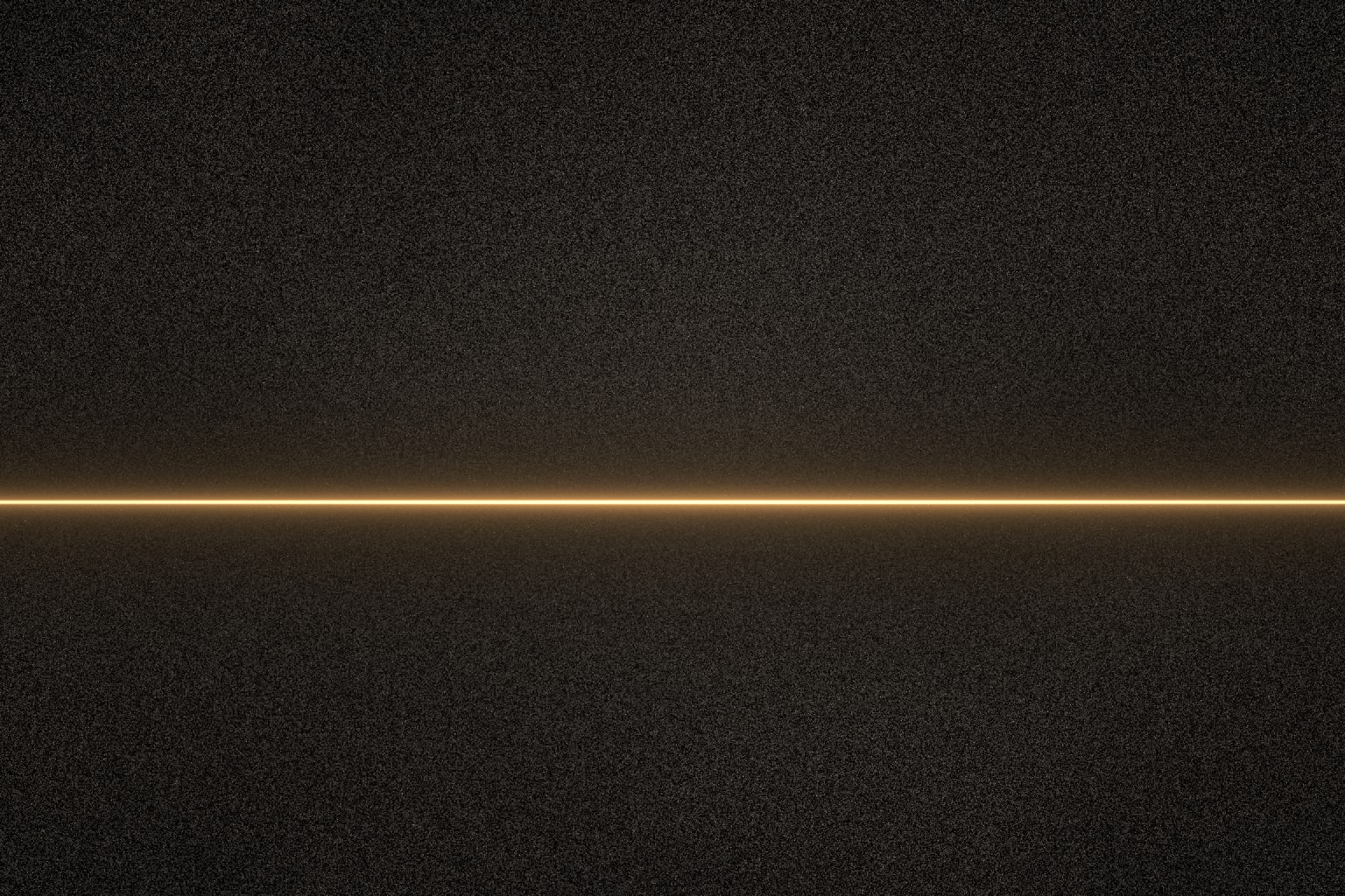 A single straight beam of amber light cuts horizontally through a dark field of fine, grainy static, with the noise quieting around it.
