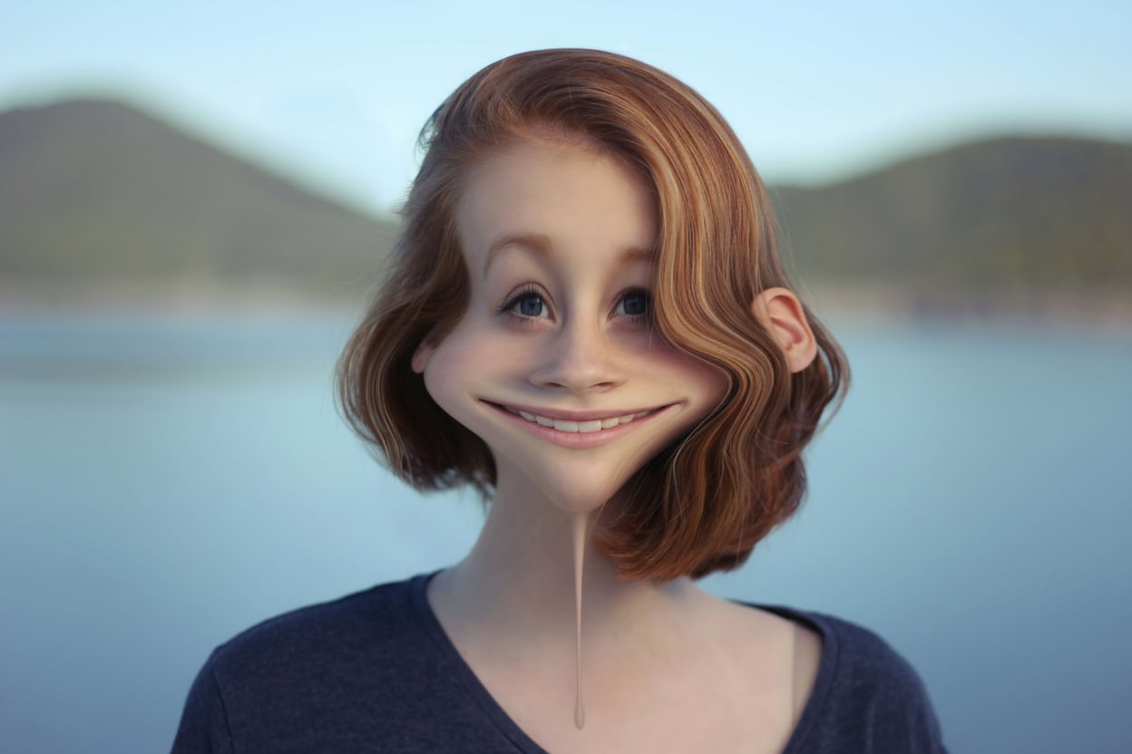 Distorted face result