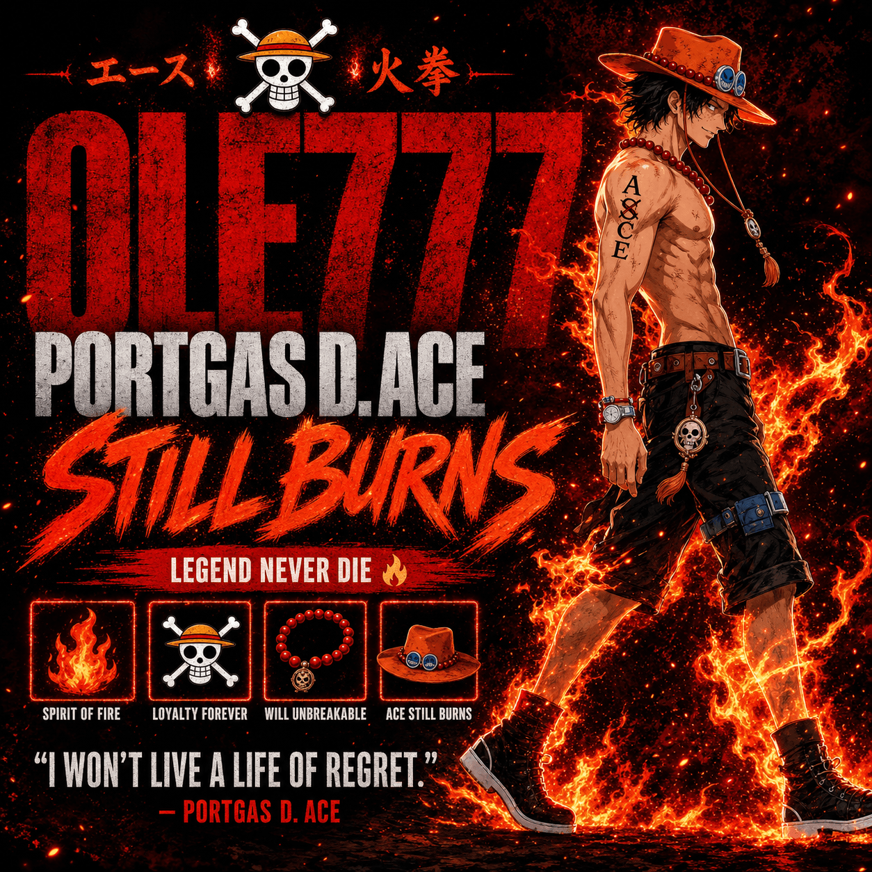 Galeri foto OLE777 Merchandise Portgas D ACE Still Burns!! di Jakarta