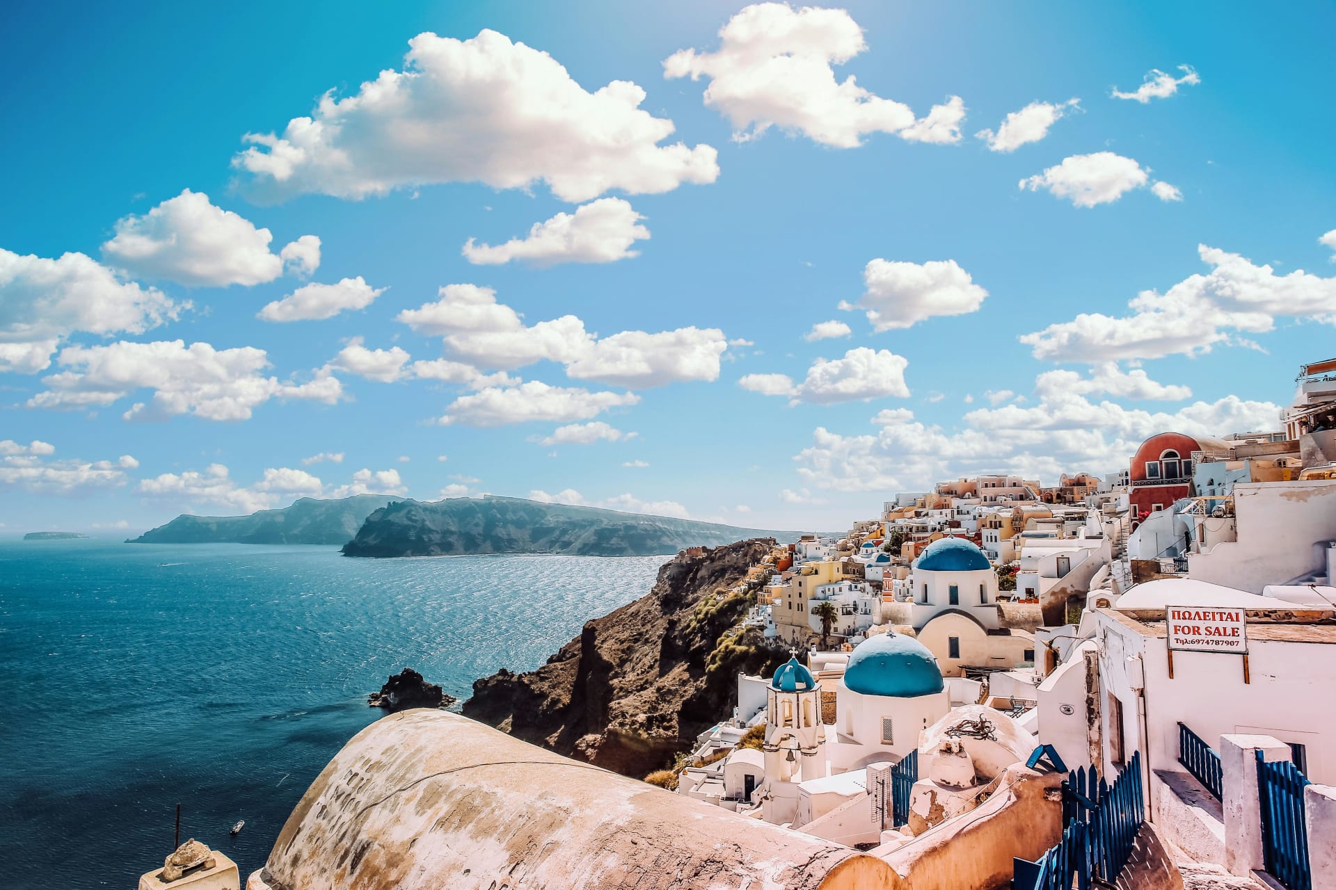 Mykonos white buildings