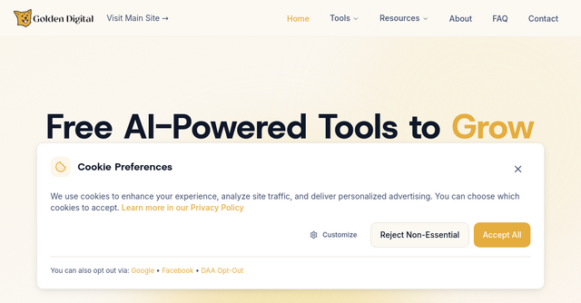 Golden Digital's Free D2C Marketing Tools