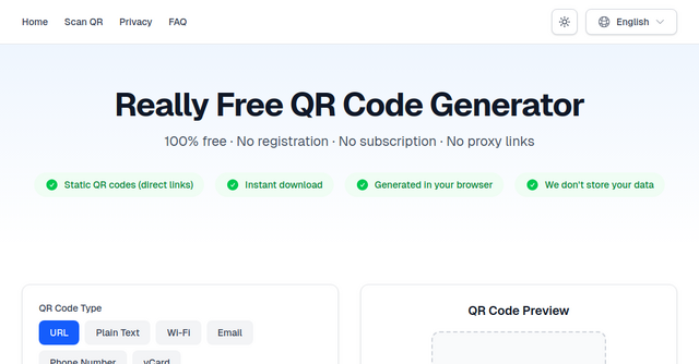 Really Free QR-code Generator