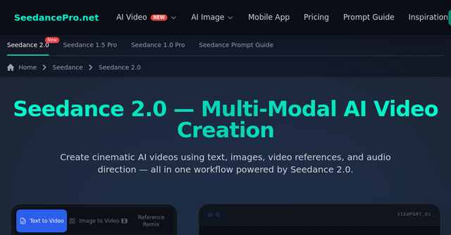Seedance 2.0 AI Video Generator