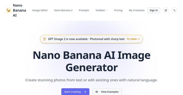 Nano Banana AI — AI Image Generator & Editor