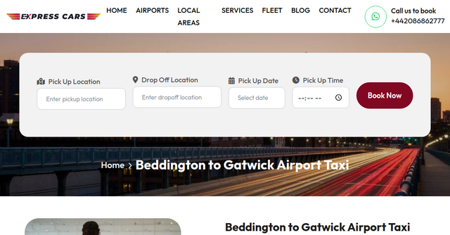 Beddington to Gatwick Airport Taxi