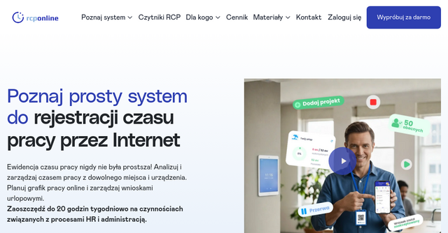 RCPonline - system do rejestracji czasu pracy przez Internet