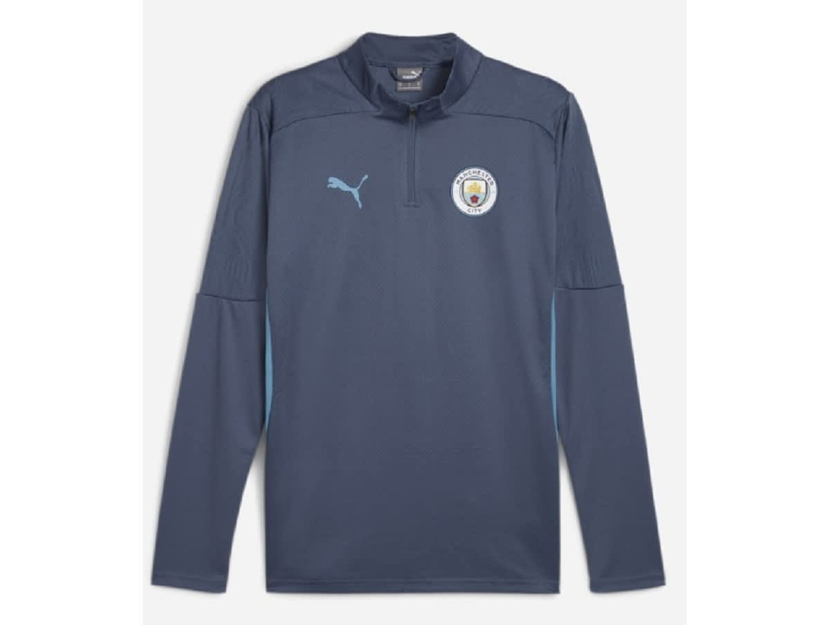 Haut training foot HOMME PUMA MCFC TR 14 ZIP TOP — Haut training foot