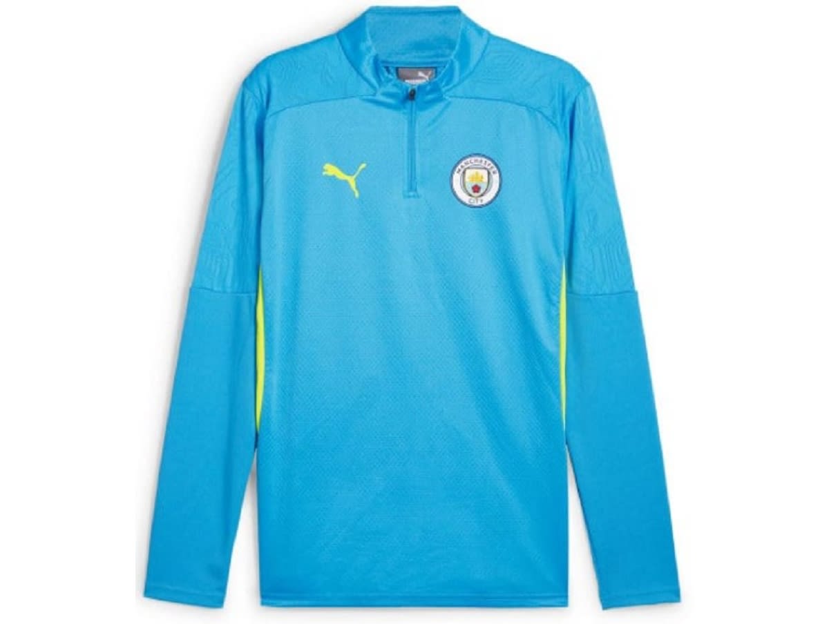 Haut training foot HOMME PUMA MCFC TR 14 ZIP TOP — Haut training foot