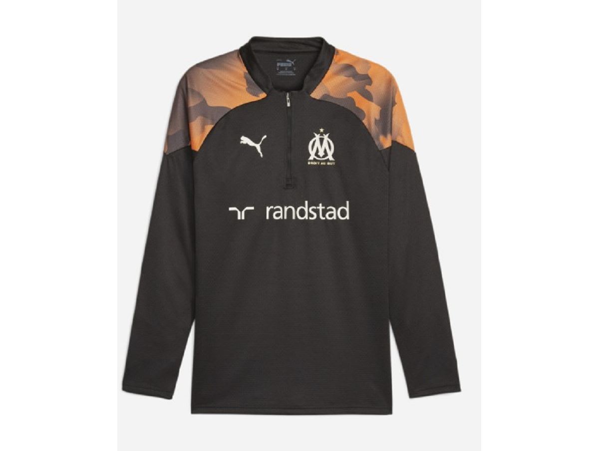 Haut training foot HOMME PUMA OM TRG 14 ZIP — Haut training foot