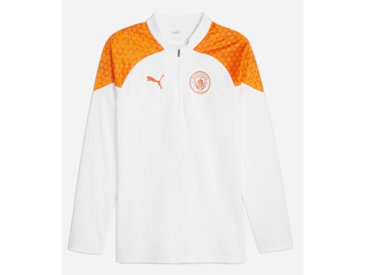 Haut training foot HOMME PUMA MCFC TR 14 ZIP TOP — Haut training foot