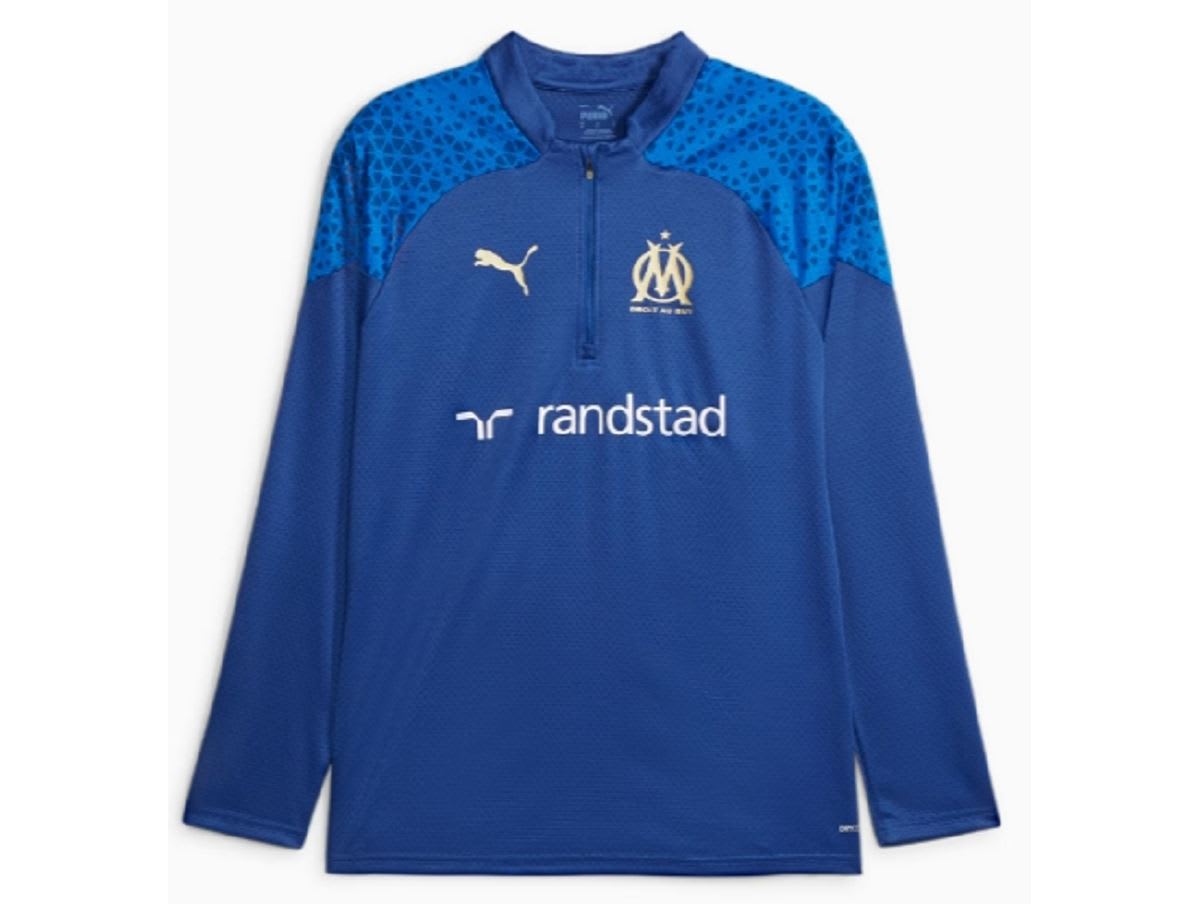 Haut training foot HOMME PUMA OM TRG 14 ZIP — Haut training foot