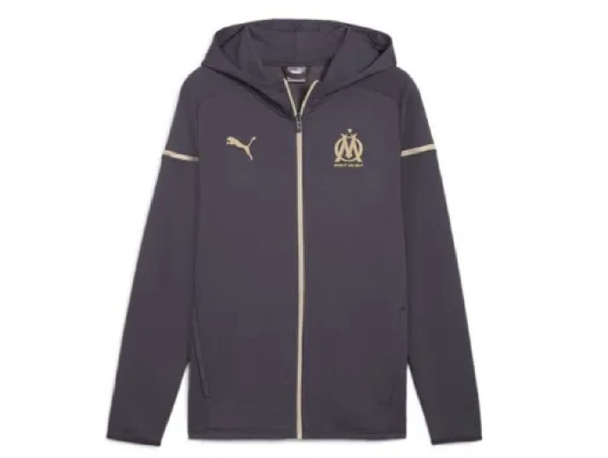 Veste Football HOMME PUMA OM CASUALS HOODY JKT — Veste Football