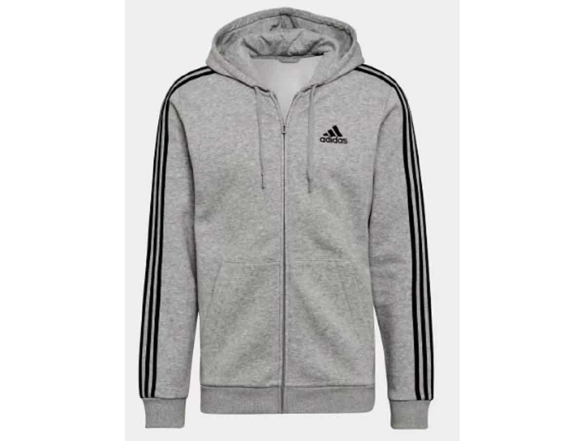 SWEAT CAPUCHE HOMME ADIDAS M 3S FL FZ — SWEAT CAPUCHE