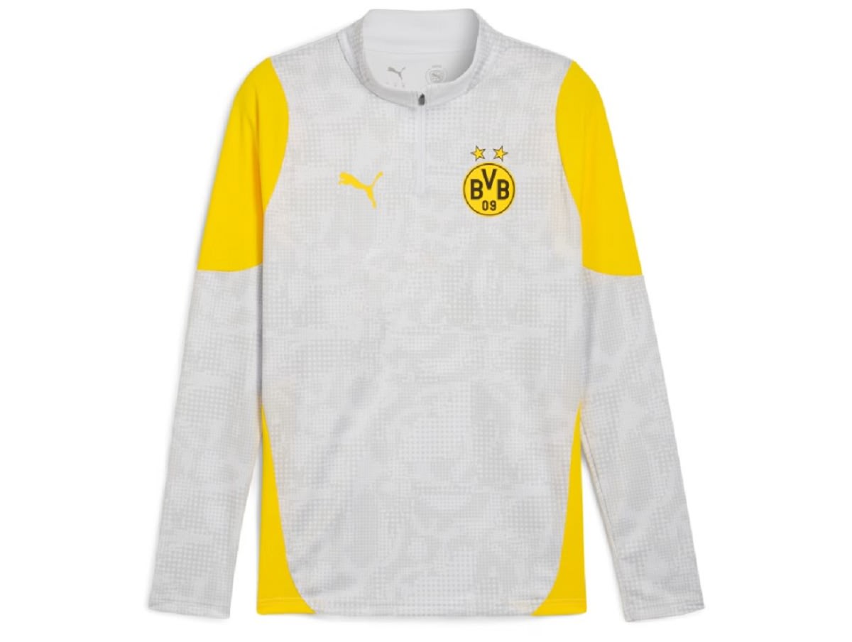 Haut training foot HOMME PUMA BVB TRAINING 1/4 ZIP — Haut training foot