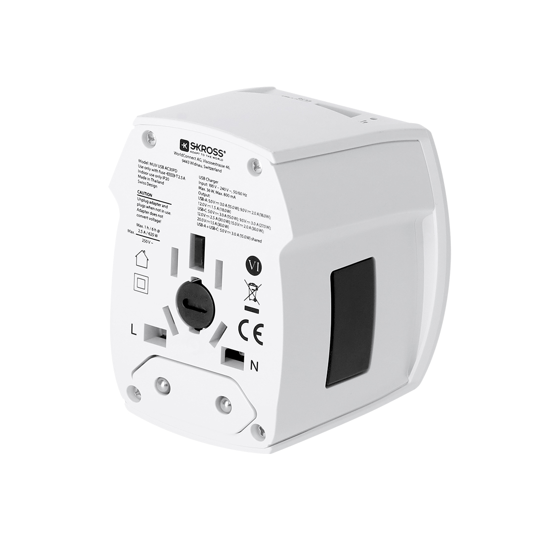 Adaptateur Voyage Universel Skross MUV USB 30W PD