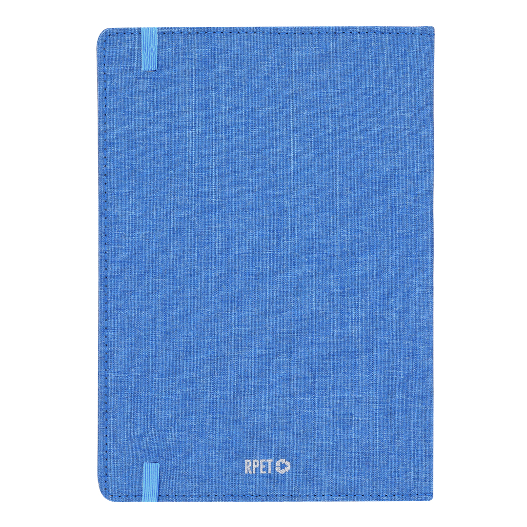 Carnet de notes à spirales A5 Desk-Mate® avec couverture arrière imprimée