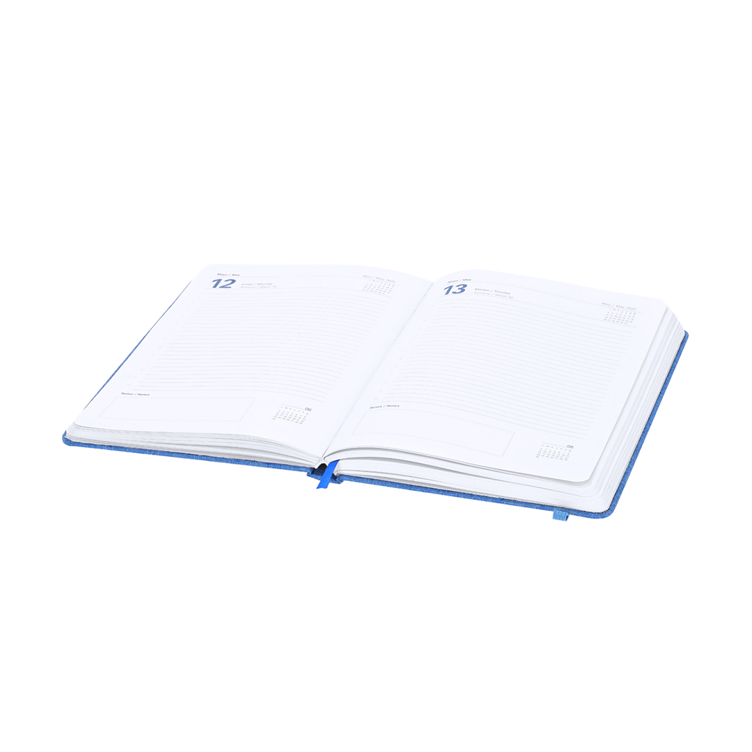 Carnet de notes à spirales A5 Desk-Mate® avec couverture arrière imprimée