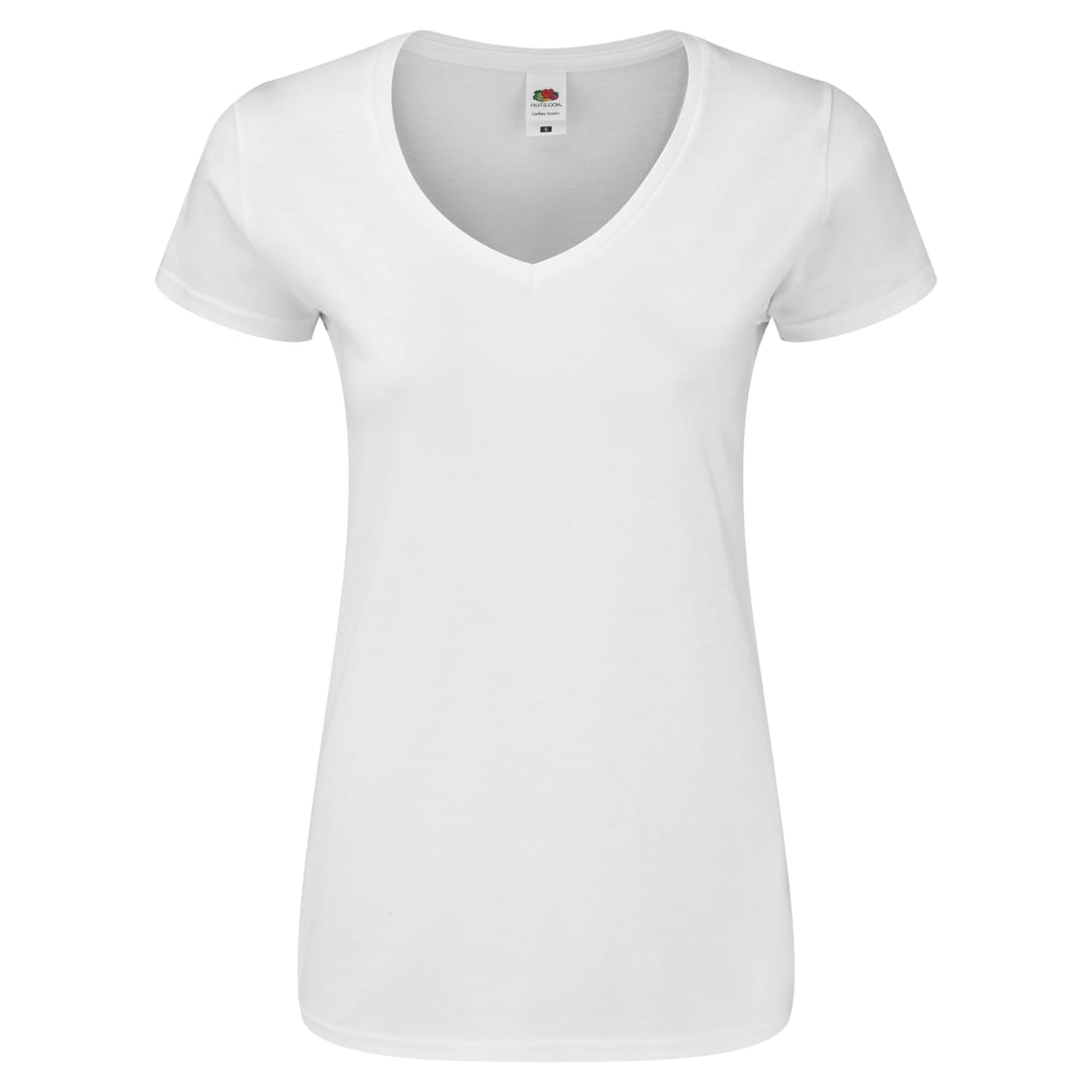T-Shirt Femme Blanc Iconic V-Neck