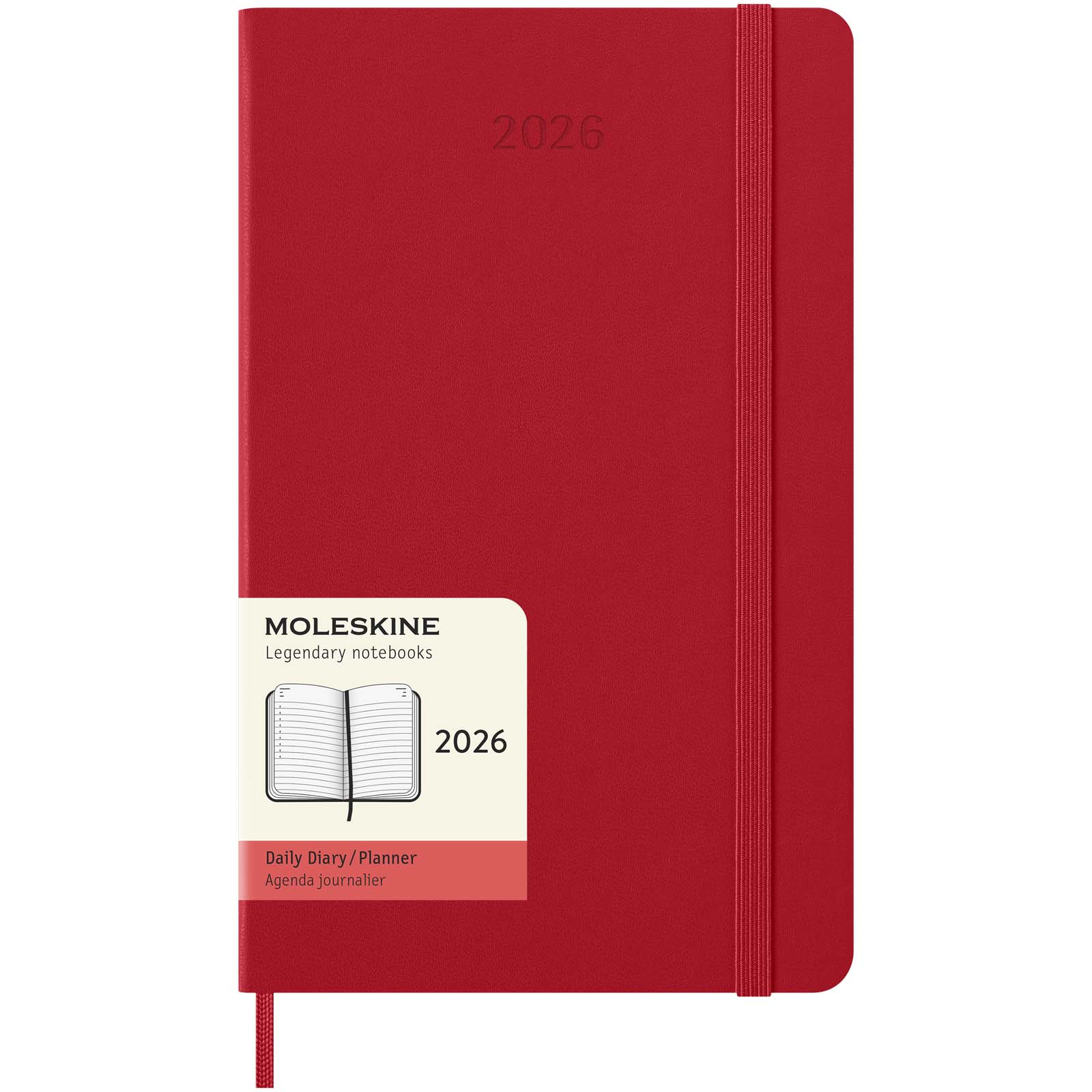 Agenda L quotidien 12 mois Moleskine à couverture rigide