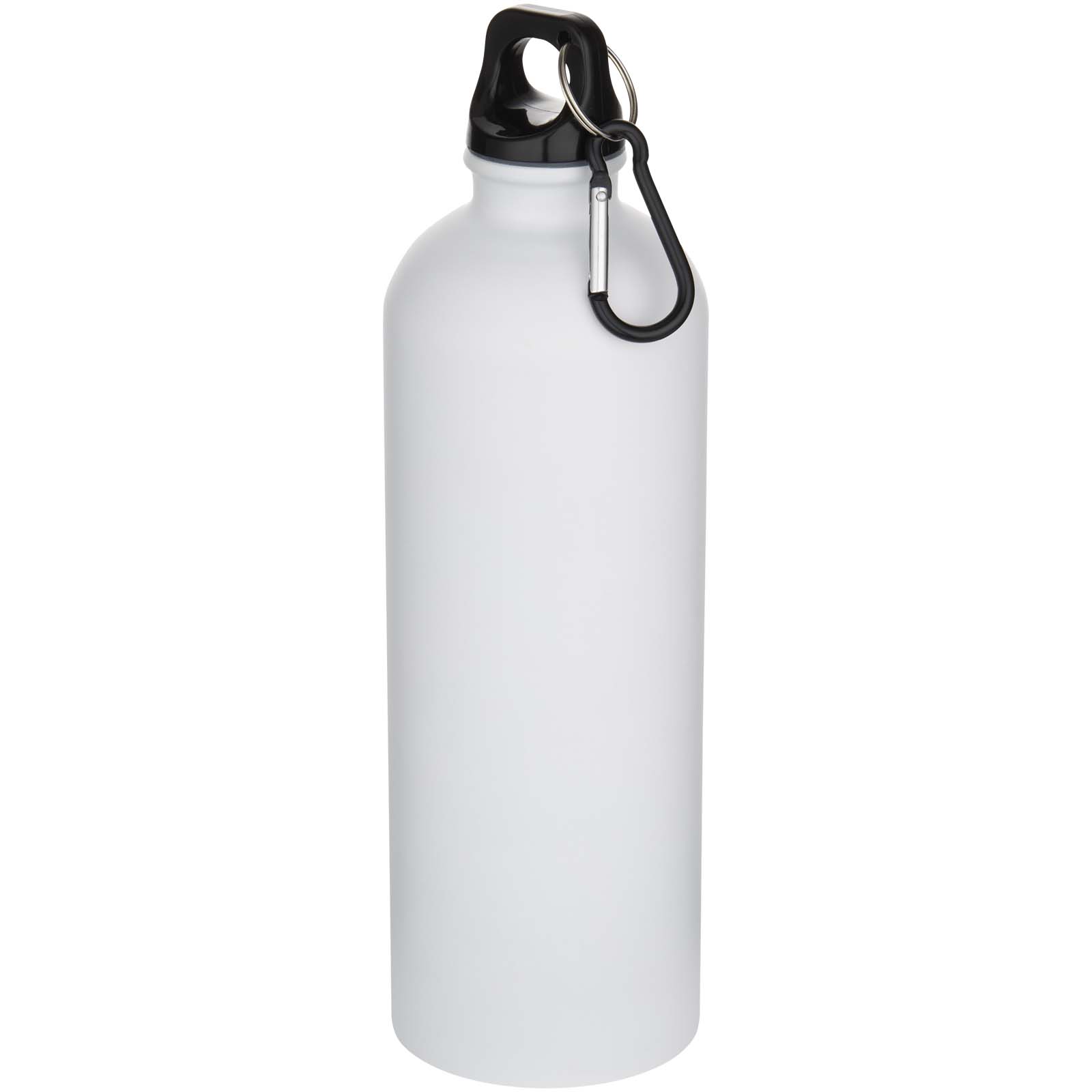 Bouteille d’eau Oregon de 750 ml en acier inoxydable à simple paroi certifiée RCS, recyclé mat avec mousqueton